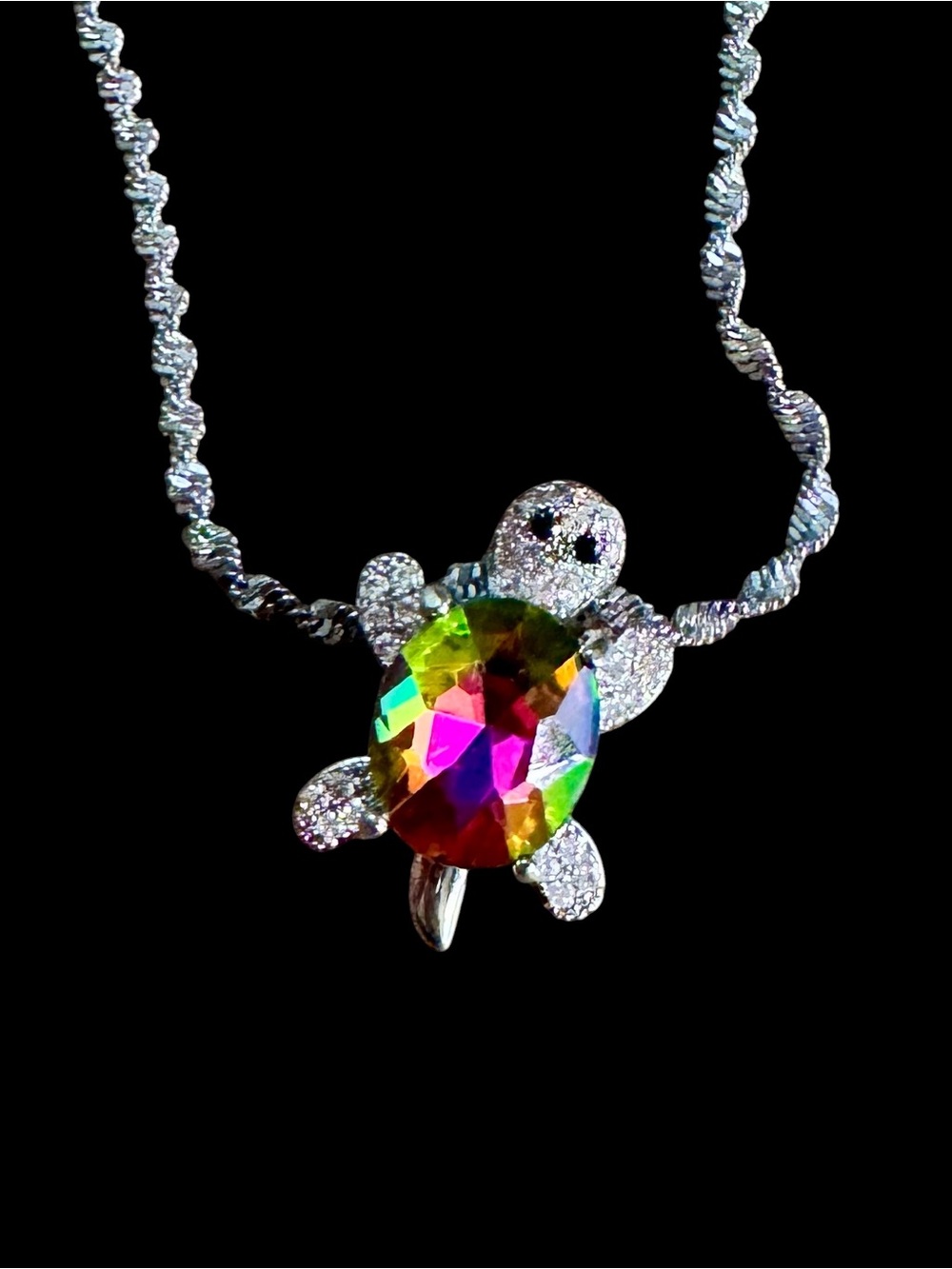 Women Jewelry Multicolor Turtle Pendant Necklace